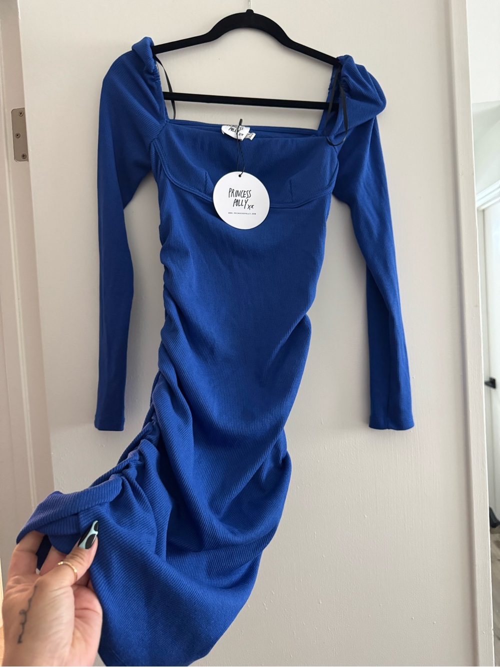 Princess Polly Royal Blue Long Sleeve Bodycon Dress